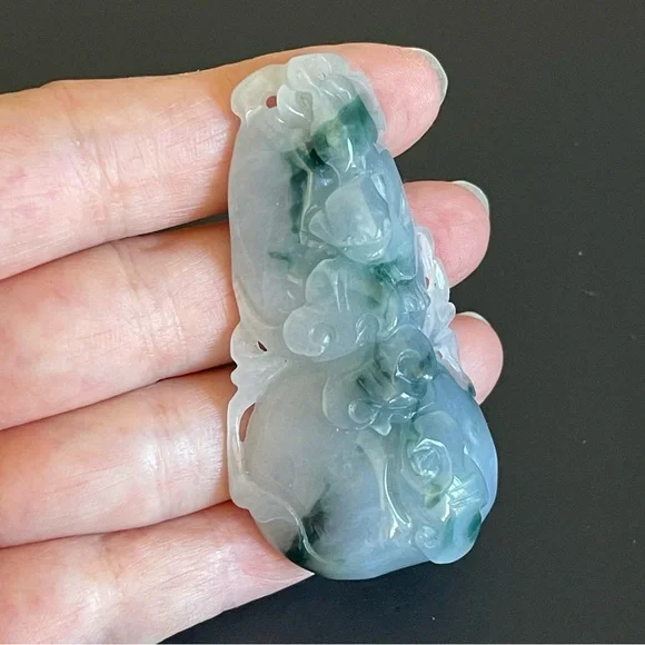 New natural Burmese carved Jade Pendant